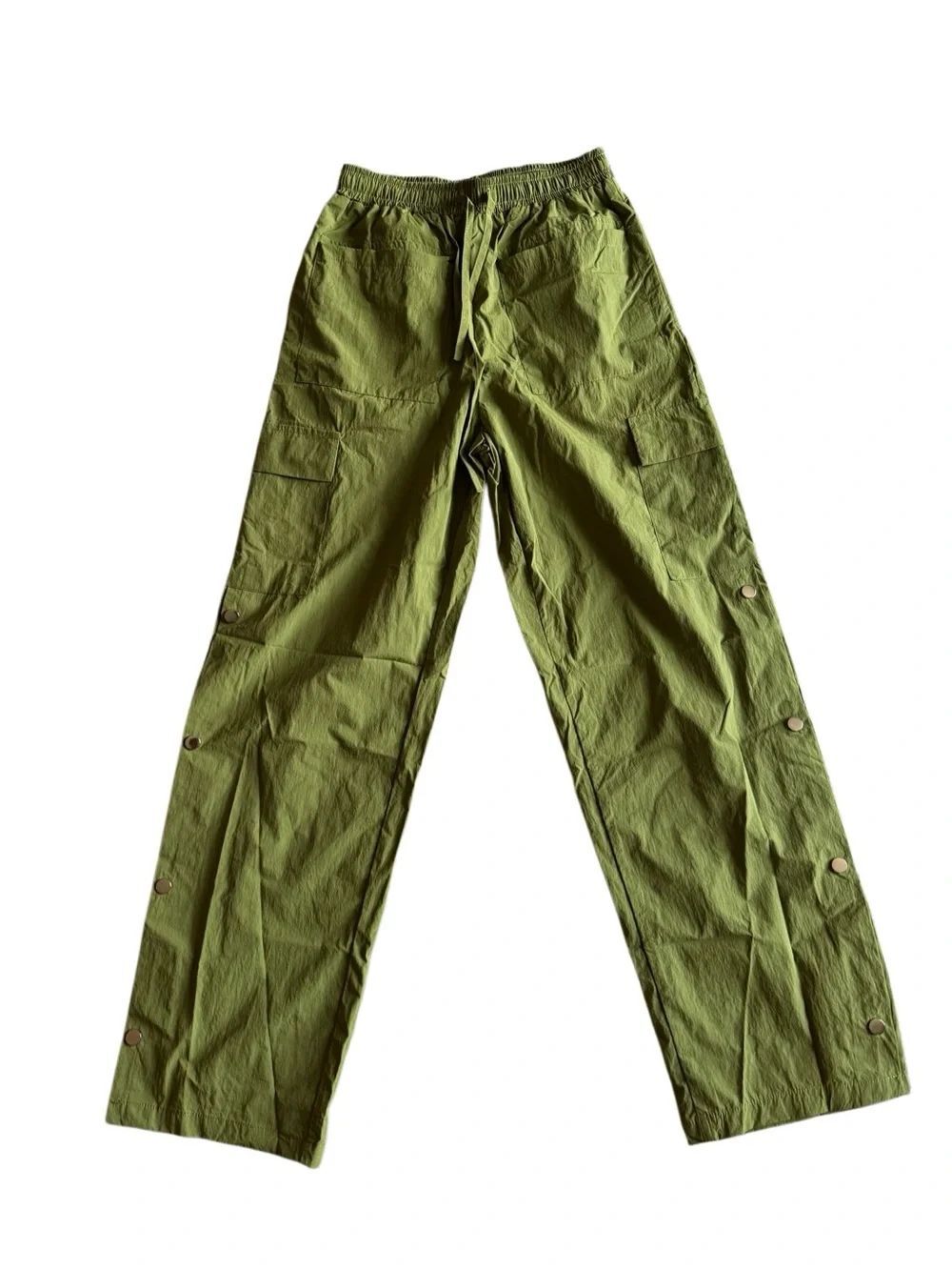 NIB Blush Mark Women's Parachute Style Pull Away Pants in Green Size Small